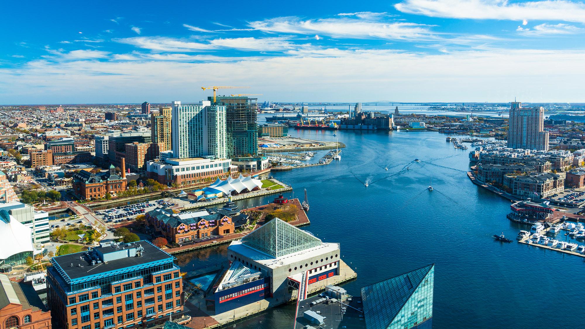 city view of baltimore, maryland