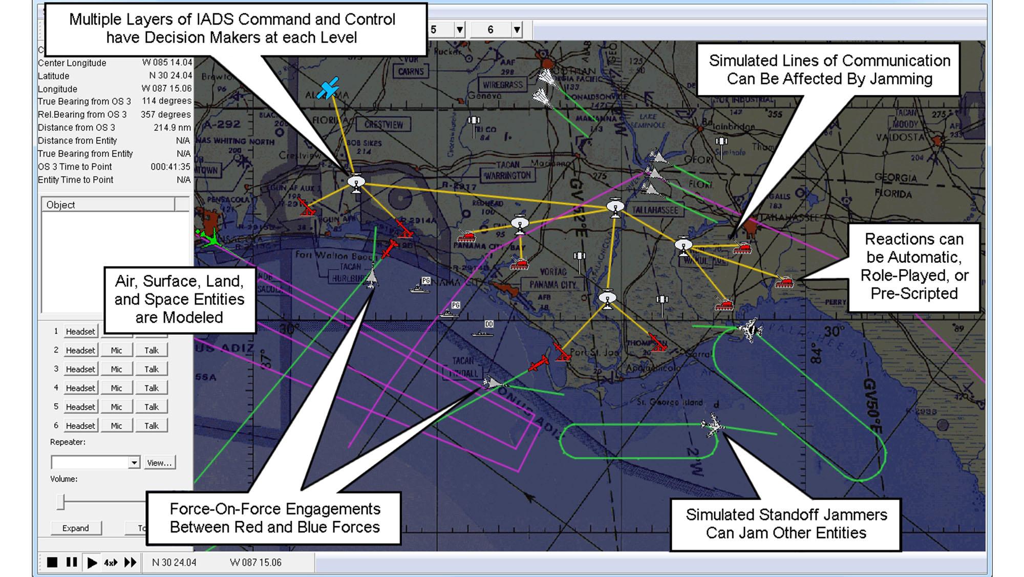 FORTRIS<sup>TM</sup> battle simulation screen shot.