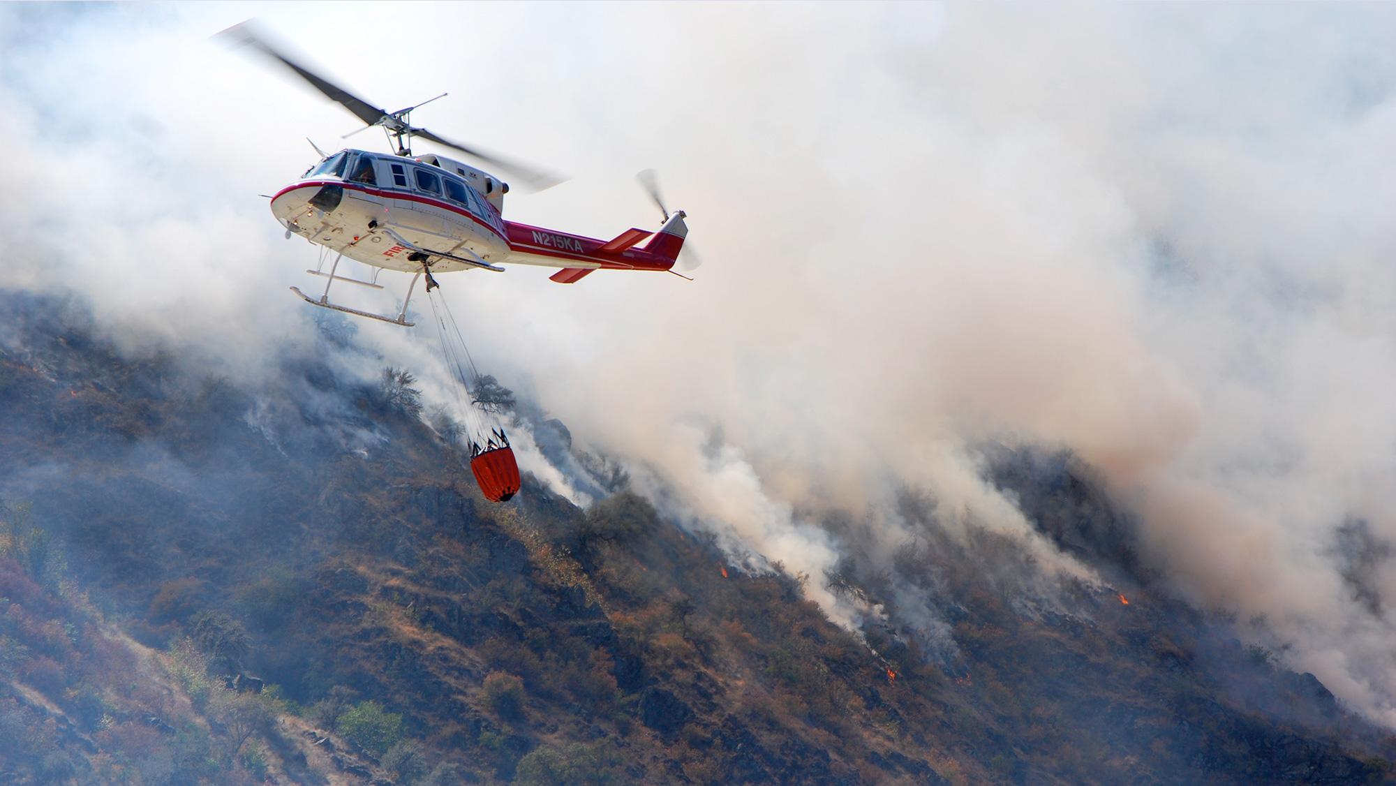 Aerial Survey During a Forest Fire