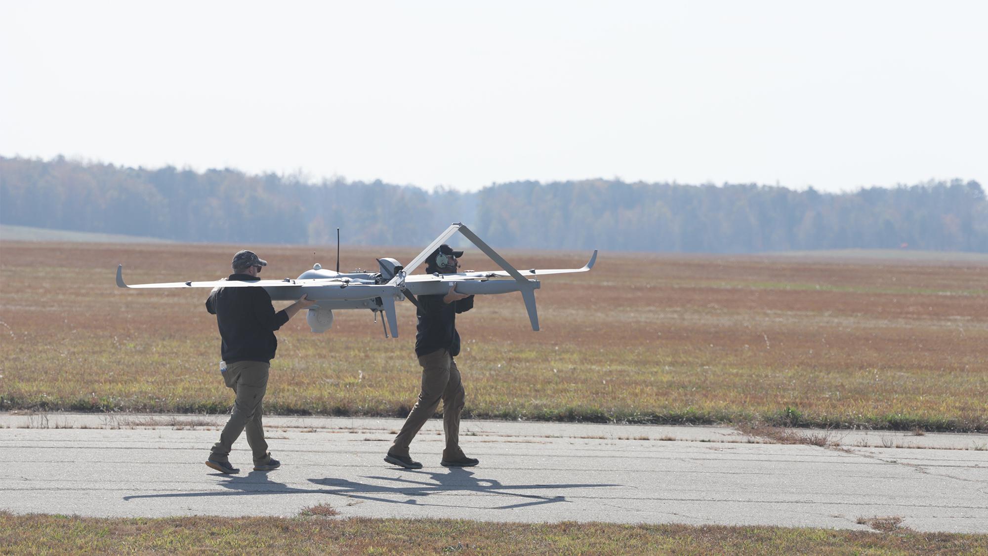 Aerosonde HQ UAS two-person carry